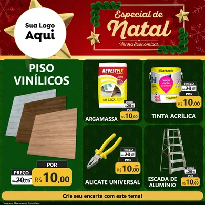 Modelo de Rede Social para Feed Facebook com o tema Especial de Natal para Material para Construção