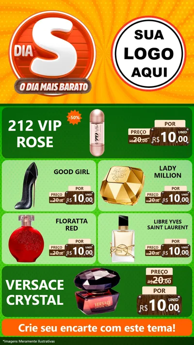Modelo de TV para TV Vertical com o tema Dia S - O Dia Mais Barato para Perfumes