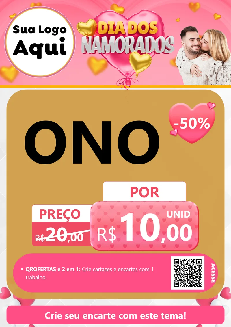 Modelo de Cartaz para Cartaz A4 Vertical com o tema Dia dos Namorados para Óticas