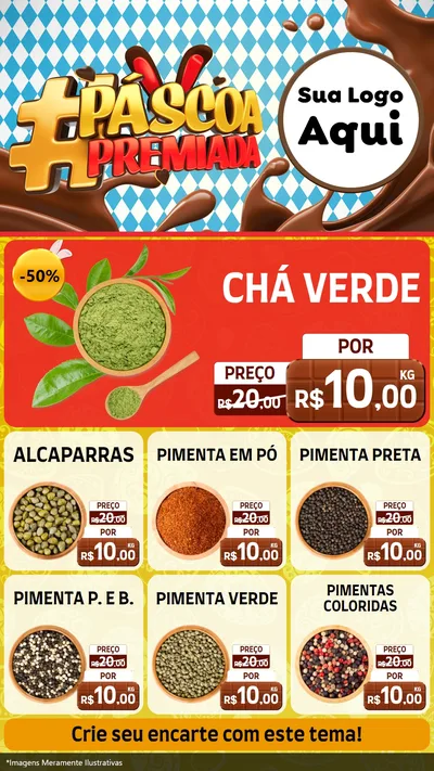 Modelo de Rede Social para Stories com o tema Páscoa Premiada para Produtos Naturais