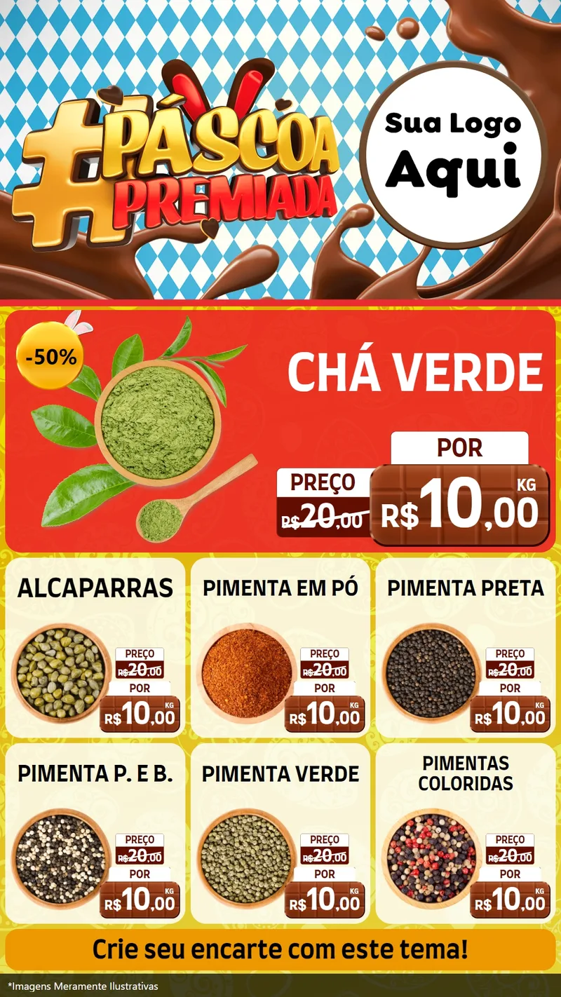 Modelo de Rede Social para Stories com o tema Páscoa Premiada para Produtos Naturais