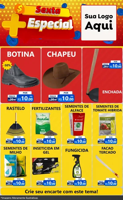 Modelo de Encarte para Encarte Grande com o tema Sexta Mais Especial para Agropecuária