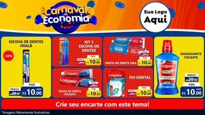 Modelo de TV para TV Horizontal com o tema Carnaval da Economia para Higiene Pessoal