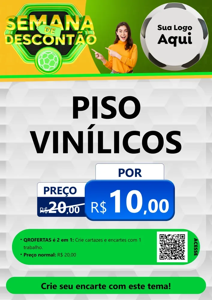 Modelo de Cartaz para Cartaz A4 Vertical com o tema Semana de Descontão - Copa para Material para Construção