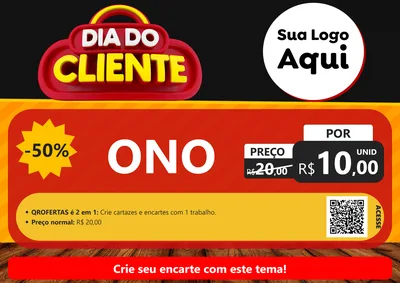 Modelo de Cartaz para Cartaz A4 Horizontal com o tema Dia do Cliente para Óticas