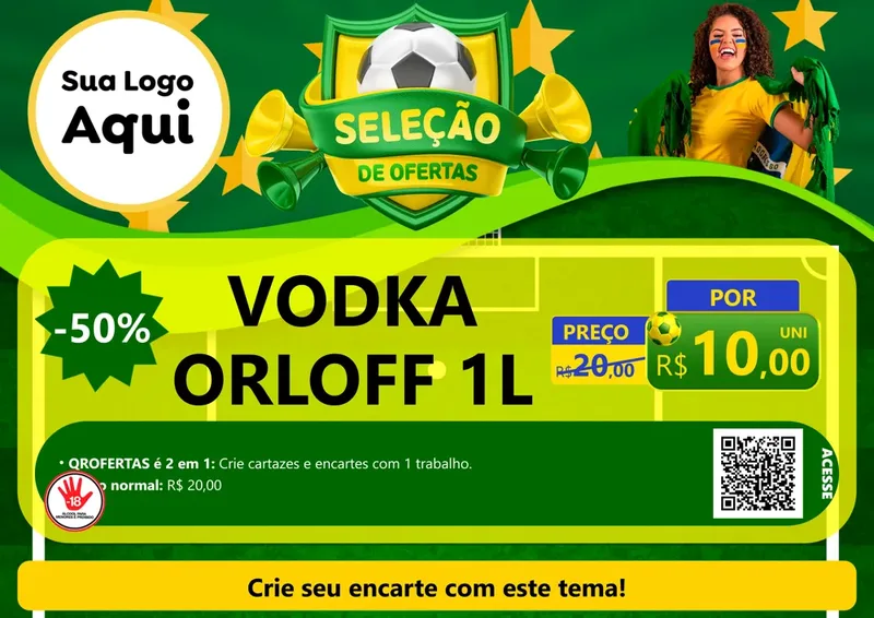 Modelo de Cartaz para Cartaz A4 Horizontal com o tema Quintou do Real para Distribuidora de bebidas