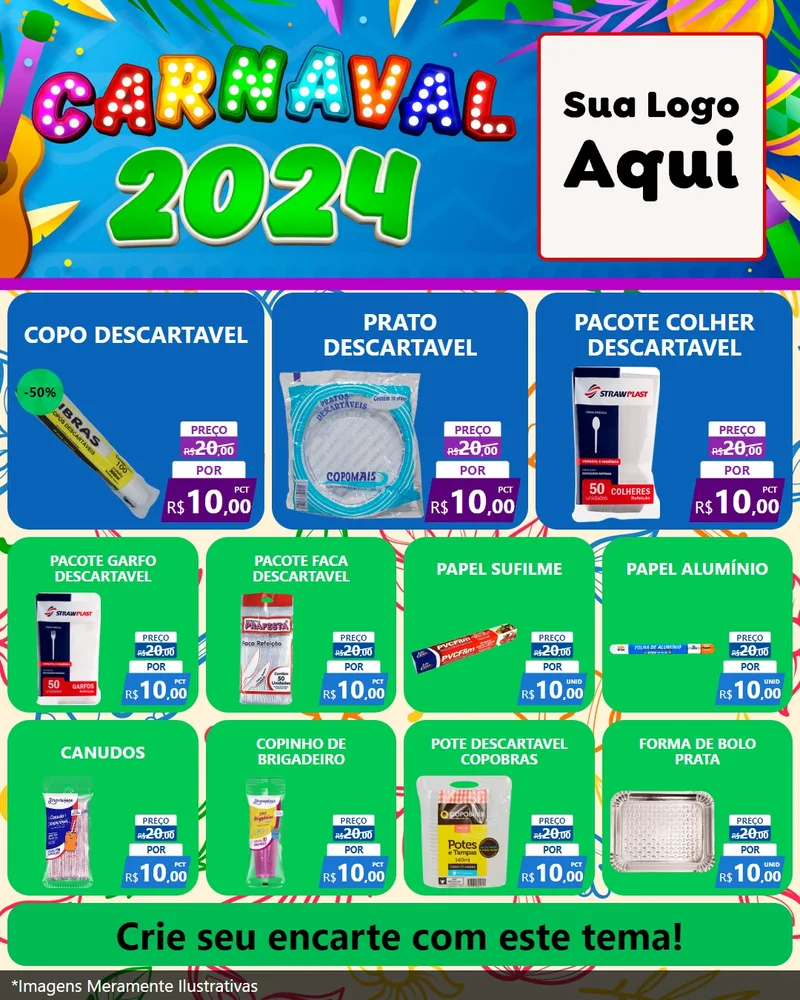 Modelo de Rede Social para Feed Instagram com o tema Carnaval 2027 para Embalagens