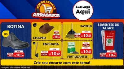 Modelo de TV para TV Horizontal com o tema Fim De Semana Arrasador para Agropecuária