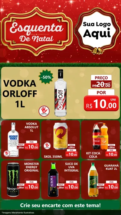 Modelo de Rede Social para Stories com o tema Esquenta de Natal para Distribuidora de bebidas