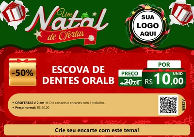Modelo de Cartaz para Cartaz A4 Horizontal com o tema Um Natal de Ofertas para Higiene Pessoal