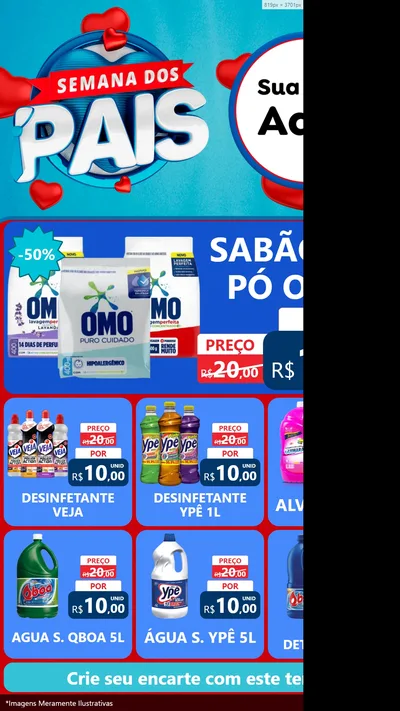 Modelo de Rede Social para Stories com o tema Semana Dos Pais para Produtos de Limpeza