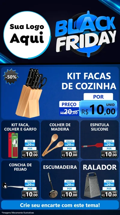 Modelo de Rede Social para Stories com o tema Black Friday para Utilidades Domésticas