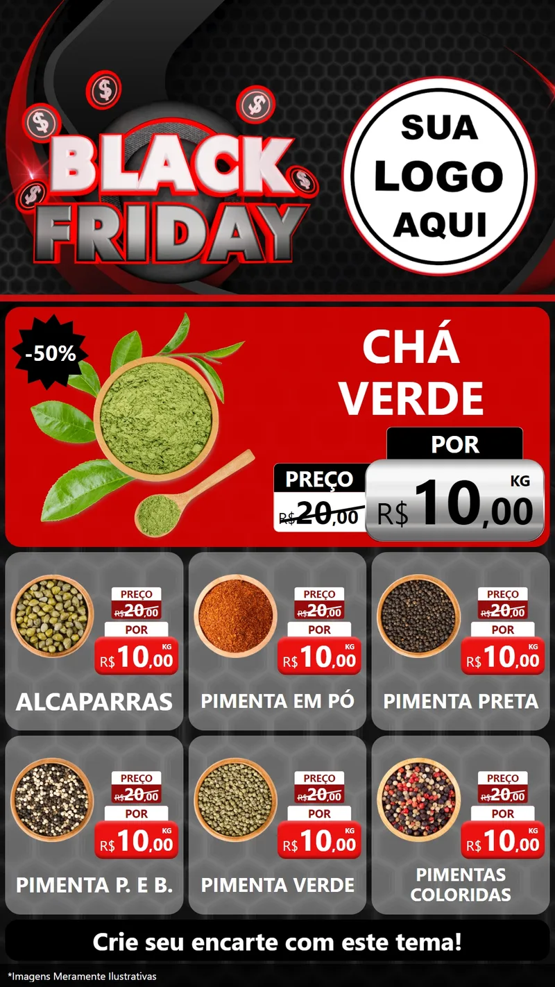 Modelo de Rede Social para Stories com o tema Black Friday para Produtos Naturais