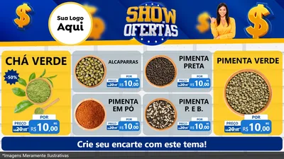 Modelo de TV para TV Horizontal com o tema Show de Ofertas para Produtos Naturais