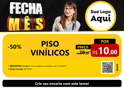 Modelo de Cartaz para Cartaz A4 Horizontal com o tema Fecha Mês para Material para Construção