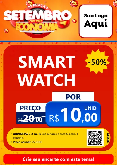 Modelo de Cartaz para Cartaz A4 Vertical com o tema Operação Setembro Com Muita Economia para Informática