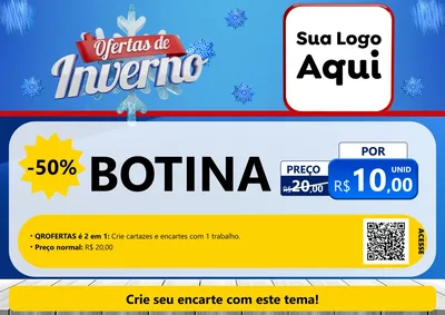 Modelo de Cartaz para Cartaz A4 Horizontal com o tema Ofertas de Inverno para Agropecuária