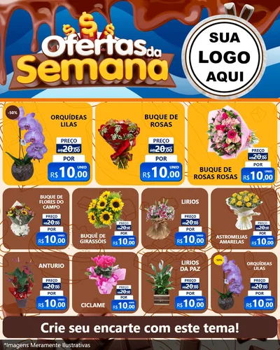 Modelo de Rede Social para Feed Instagram com o tema Ofertas da Semana - Páscoa para Floricultura e jardim