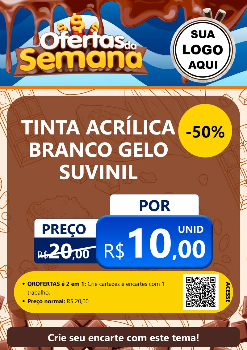 Modelo de Cartaz para Cartaz A4 Vertical com o tema Ofertas da Semana - Páscoa para Tintas e Ferramentas