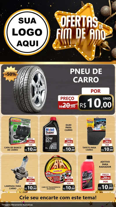 Modelo de Rede Social para Stories com o tema Ofertas de Fim de Ano para Auto peças