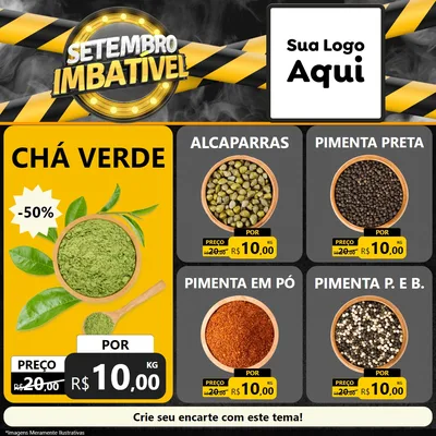 Modelo de Rede Social para Feed Facebook com o tema Setembro Imbatível para Produtos Naturais