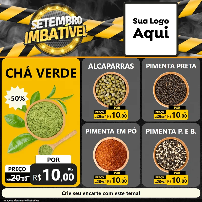 Modelo de Rede Social para Feed Facebook com o tema Setembro Imbatível para Produtos Naturais
