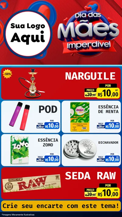 Modelo de TV para TV Vertical com o tema Dia Das Mães Imperdível para Tabacaria