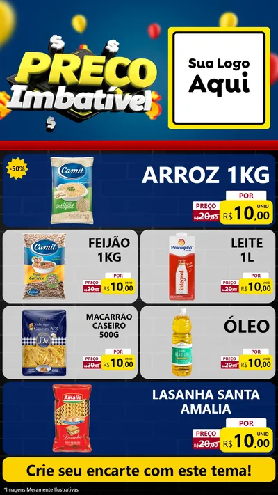 Modelo de TV para TV Vertical com o tema Preço Imbatível para Supermercado
