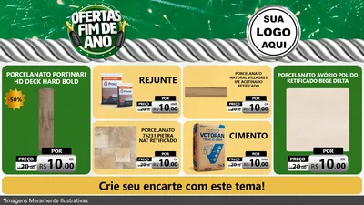 Modelo de TV para TV Horizontal com o tema Ofertas Fim de Ano para Pisos e revestimentos