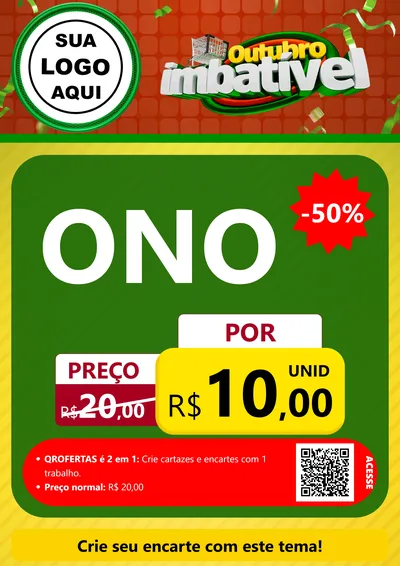 Modelo de Cartaz para Cartaz A4 Vertical com o tema Outubro Imbatível para Óticas
