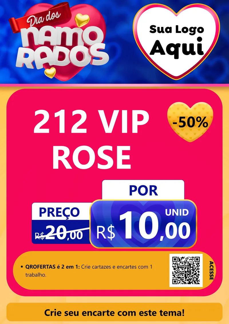 Modelo de Cartaz para Cartaz A4 Vertical com o tema Dia dos namorados para Perfumes