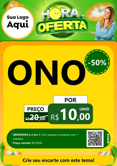 Modelo de Cartaz para Cartaz A4 Vertical com o tema Hora da Oferta para Óticas