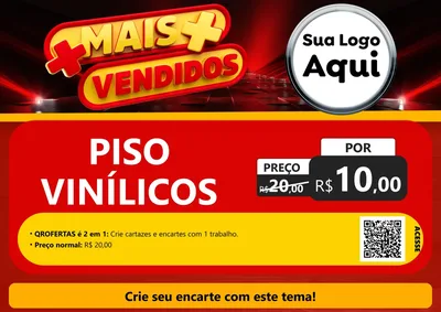 Modelo de Cartaz para Cartaz A4 Horizontal com o tema Mais Vendidos para Material para Construção