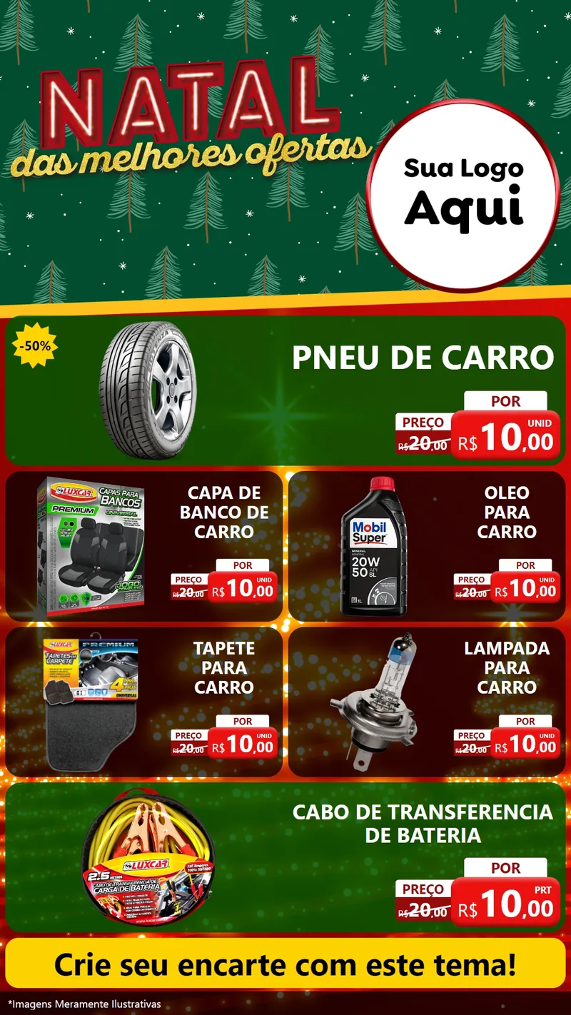 Modelo de TV para TV Vertical com o tema Natal das Melhores Ofertas para Auto peças