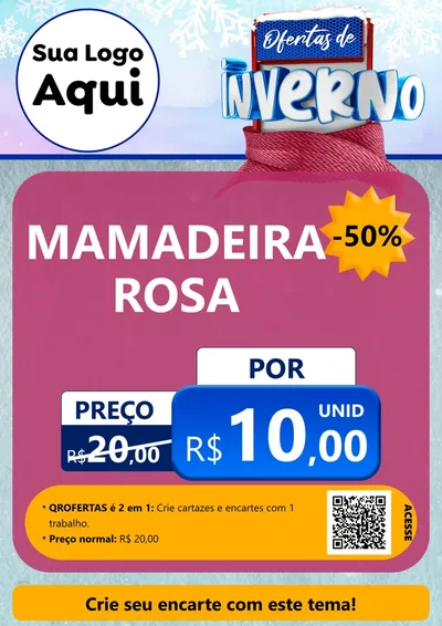 Modelo de Cartaz para Cartaz A4 Vertical com o tema Ofertas de Inverno para Bebês
