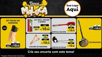 Modelo de TV para TV Horizontal com o tema Terça Maluca para Utilidades Domésticas