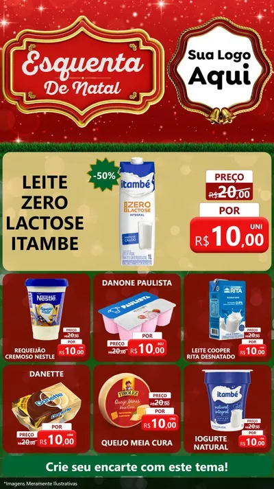 Modelo de Rede Social para Stories com o tema Esquenta de Natal para Frios e Laticínios