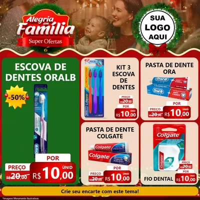 Modelo de Rede Social para Feed Facebook com o tema Alegria Em Família - Super Ofertas para Higiene Pessoal