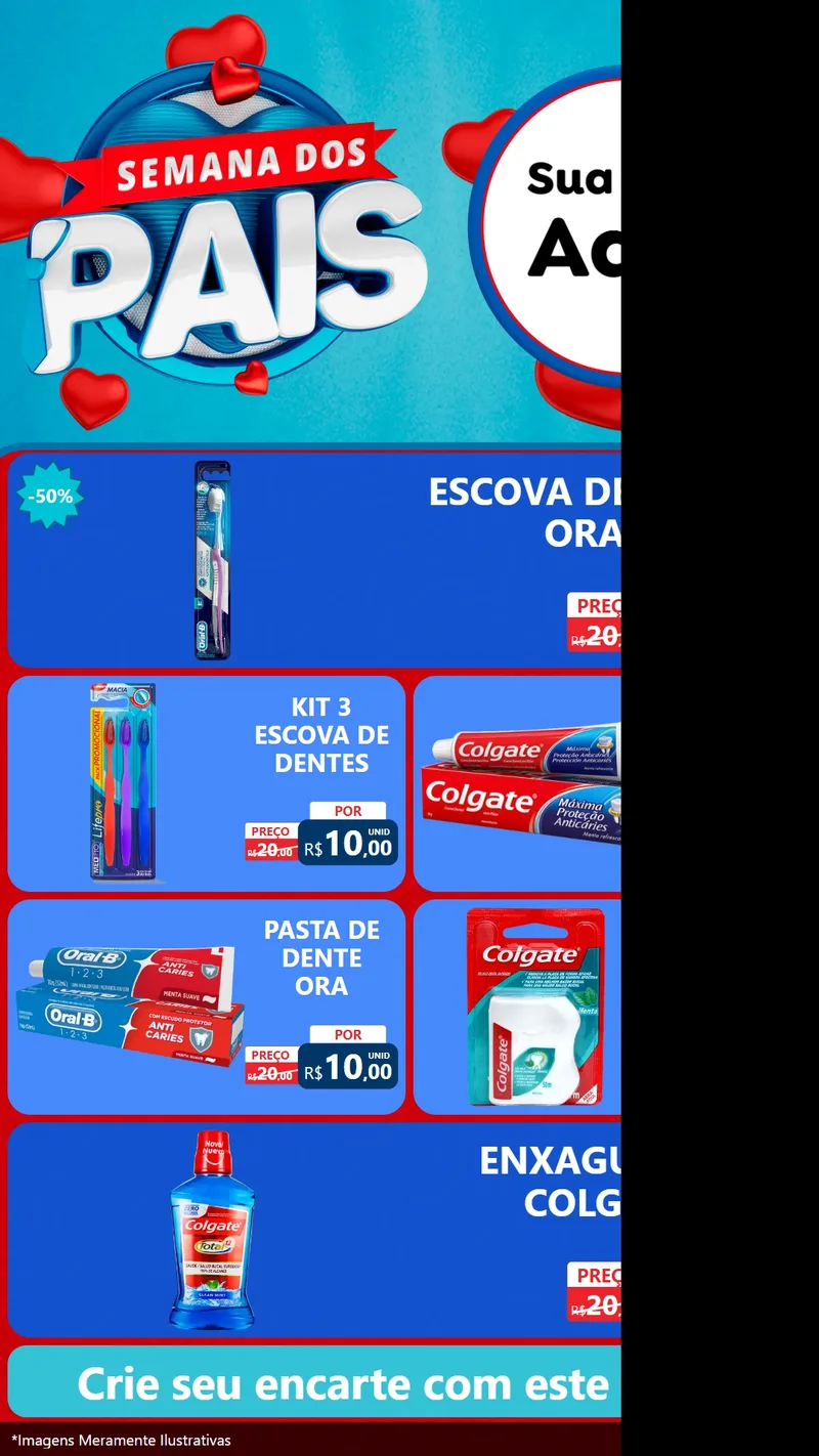 Modelo de TV para TV Vertical com o tema Semana Dos Pais para Higiene Pessoal