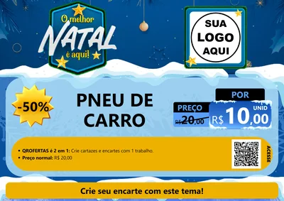 Modelo de Cartaz para Cartaz A4 Horizontal com o tema O Melhor Natal É Aqui! para Auto peças