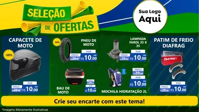 Modelo de TV para TV Horizontal com o tema Seleção de Ofertas - Copa para Moto peças