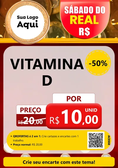 Modelo de Cartaz para Cartaz A4 Vertical com o tema Sábado do Real para Farmácia