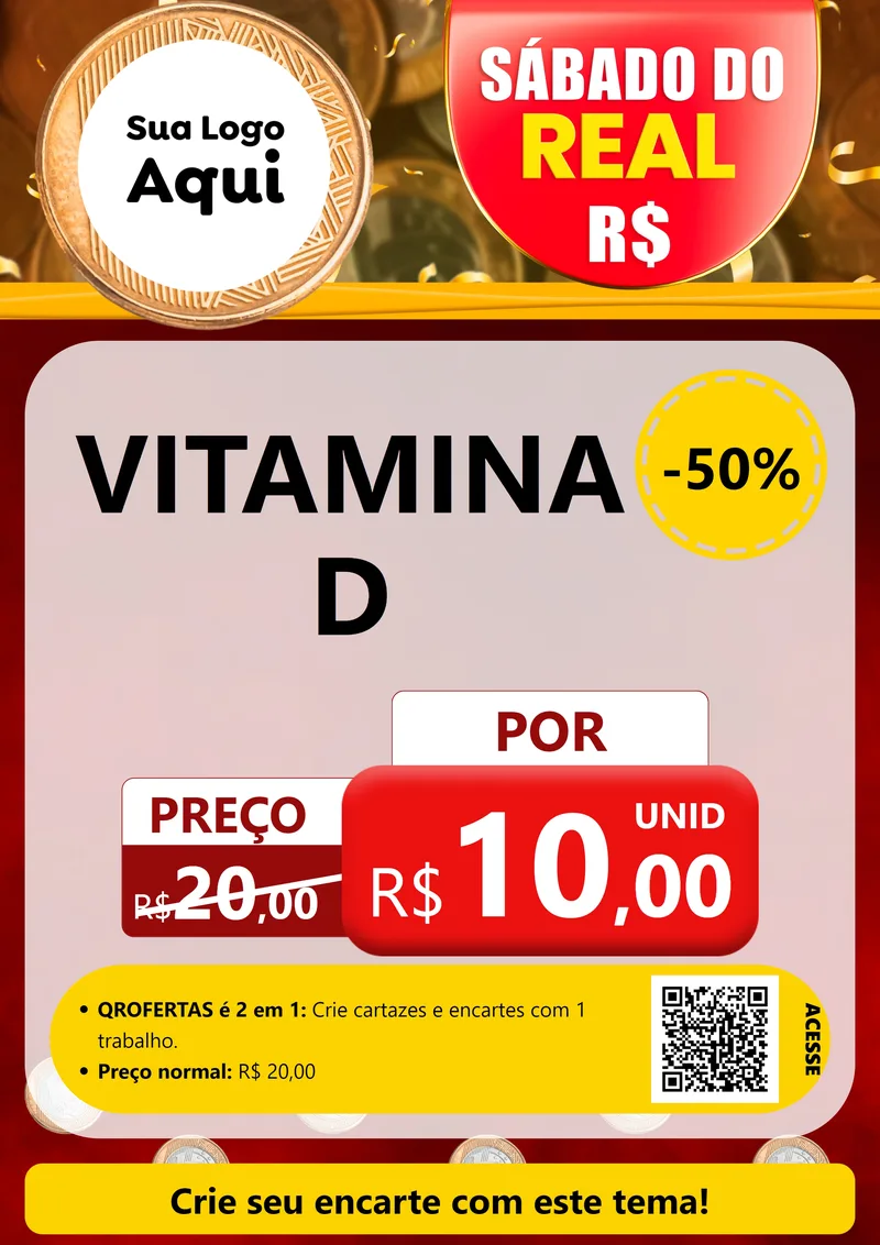 Modelo de Cartaz para Cartaz A4 Vertical com o tema Sábado do Real para Farmácia
