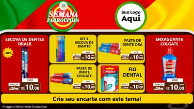 Modelo de TV para TV Horizontal com o tema Semana Farroupilha para Higiene Pessoal