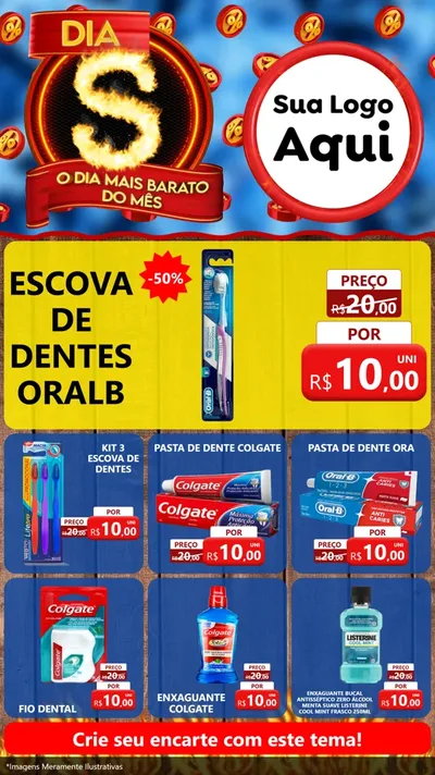 Modelo de Rede Social para Stories com o tema Dia S - O Dia Mais Barato Do Mês para Higiene Pessoal