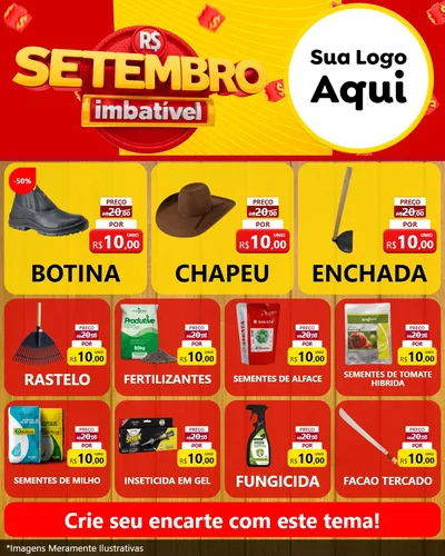 Modelo de Rede Social para Feed Instagram com o tema Setembro Imbatível para Agropecuária