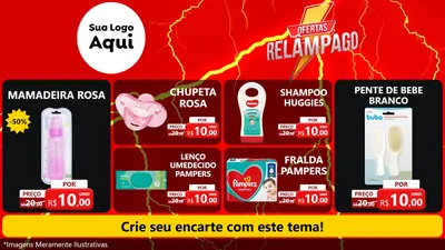Modelo de TV para TV Horizontal com o tema Ofertas Relâmpago para Bebês