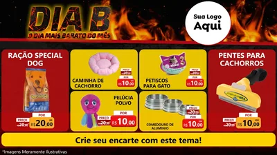 Modelo de TV para TV Horizontal com o tema Dia B para Pet Shop