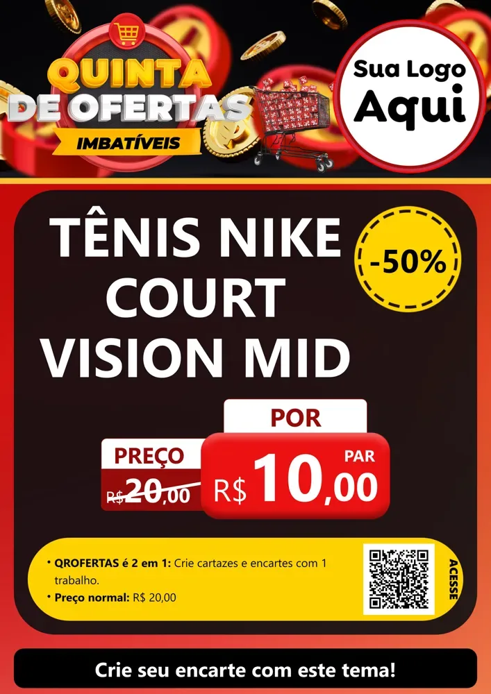 Modelo de Cartaz para Cartaz A4 Vertical com o tema Quinta de Ofertas Imbatíveis para Calçados