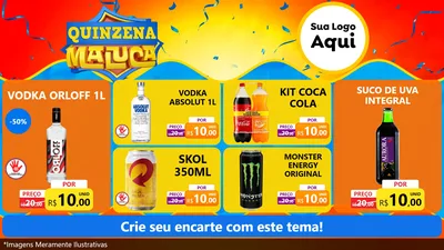 Modelo de TV para TV Horizontal com o tema Quinzena Maluca para Distribuidora de bebidas